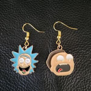 Rick & Morty Enamel Hook Earrings